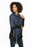 100% Cashmere Luxury Print Scarf with Brimmed Solid Border mood 1 3