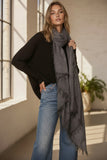 100% Cashmere Luxury Scarf, New York Parkway in Charcoal 2