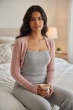100% Washable Cashmere Knit Ballerina Throw On Crop Shrug Sweater