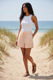 Double Cotton Gauze Getaway Lounge Solid Drawstring Short