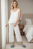 Everyday Satin Soft Pajama Tank Crop Pant Set by Loungerie