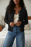 100% Cashmere Favorite Button Up Cardigan Sweater Knit