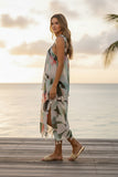 Birds of Paradise Sheer and Soft Print Coastal Getaway Sundress