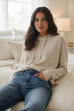 Quinn Oversized Hoodie Sweater in 100% Cashmere Knit
