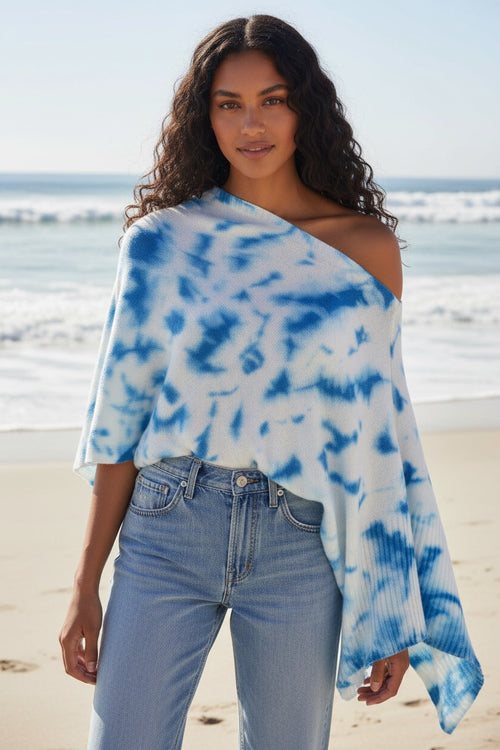 Be Golden 100% Cashmere Tie Dye Cashmere | Pool Colors