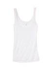 ALCTMRL-White Everyday_Rayon_Stretch_Jersey_Knit_Long_Length_Cami_with_Dotted_Mesh_Trim