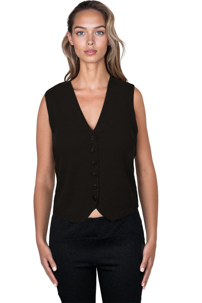 100% Cashmere Boyfriend Button Vest Sweater Knit