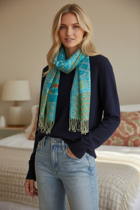 Portland Stripe Blanket Crop Poncho