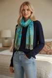 Bali Blanket Print Soft and Luxury Extra-Fine Wool Scarf Wrap