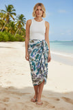 Bali Garden Sheer Soft Print Scarf Wrap Sarong 2