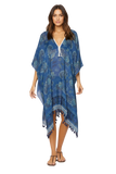 Bandana Bandit Blue Luxury Print Coverup Beach Kaftan product