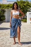 Bandana Bandit Blue Luxury Print Sarong Wrap Scarf mood 3