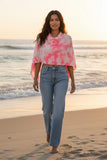 Be Golden 100% Cashmere Tie Dye Cashmere | coral white Colors 