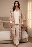 Bed to Brunch Kimono Coverup Robe in Peony Pink Petals long 3
