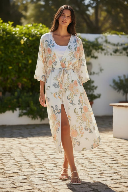 The Pippa Comfy Robe Jersey Knit Short Tie Robe