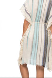 Pool to Party Boho Beach Stripe Natural Blue Coverup Sundress in Venice Boardwalk-sundress-one-size-sky-boho-beach-sun-dress-in-venice-boardwalk-42424921653493