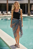 Boho Blanket Multi-Color Print Scarf, Wrap and Sarong All-in-One blue