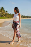 Braided Multi-Wear Sarong Wrap – Metallic Spring Splendor Print 3