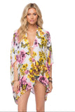 Butterfly Fields Print Kimono Coverup