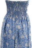 Ruffle-Hem Halter Hi-Low Midi Dress in Silk Bali Stamp Print