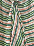 Braided Sarong Multi Wear Wrap  in Citrus Stripe Print