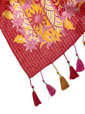 Floral Fusion Coral & Hibiscus Cotton Sarong Scarf Wrap