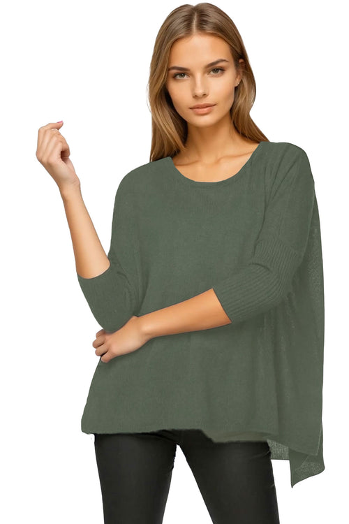 100% Cashmere Loose & Easy Crew Sweater -New Colors