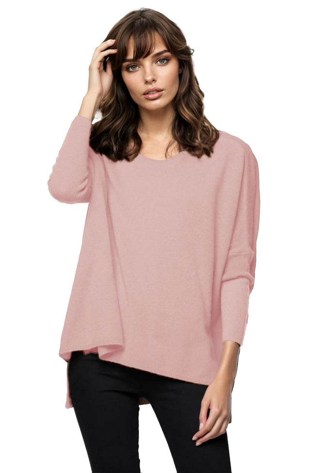 100% Cashmere Loose & Easy Crew Sweater -New Colors