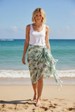 Cabana Party Soft and Sheer Tassel Print Scarf Wrap Sarong 3