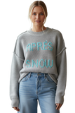 Chunky Cotton Blend Pullover Sweater- Cross Stitch 