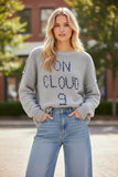 Chunky Cotton Blend Pullover Sweater- Cross Stitch 