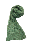 Chunky Hand-Knit Novelty Stitch Sweater Scarf Wrap Mint Green