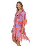 Colorful Love Luxury Print is a Large Flower Sundress Coverup 2