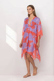 Colorful Love Luxury Print is a Large Flower Sundress Coverup
