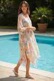 Colorful Spring Print V-Neck Sundress Cover-Up 8
