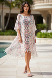 Cosmic Drama Sheer and Soft Print | Marina Coverup Sundress red 4