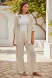 Cotton Gauze with Lurex Stripes Wanderlust Button Front Shirt ivory mood