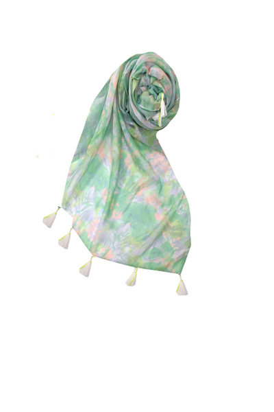 D11 Fern_ Floral Print Scarf