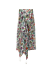 Tropical Oasis Floral White with Multi Color Print Scarf Wrap Sarong