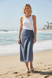 Denim Darling Black and White Fringe Edge Wrap Scarf Sarong4