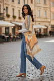 Desert Scallops Orange  Hand Loomed Jacquard Kimono 2