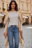 Desert Scallops Orange  Hand Loomed Jacquard Kimono 3