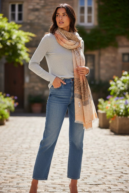 Whole Lotta Love Jacquard Luxury Fabric Scarf Wrap Sarong