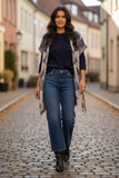 Earth Bound Print Jacquard Fall Kimono Wrap mood