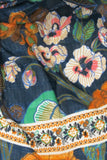 Open Shoulder Sundress Coverup in Enchanting Blooms Print in Navy