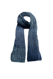 F12K12Ombre Marled Chunky Knit Fall Winter Scarf Blue Navy