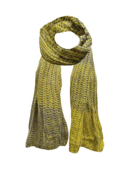 F12K12Ombre Marled Chunky Knit Fall Winter Scarf Mustard Yellow