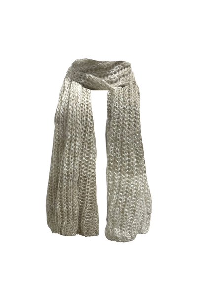F12K12SF12K12Ombre Marled Chunky Knit Fall Winter Scarf Ivory Tan