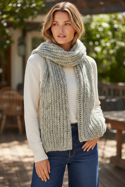 Ombre Marled Chunky Knit Fall Winter Scarf