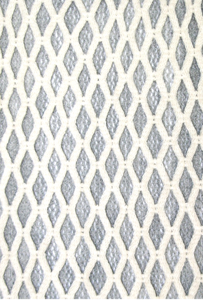 Convertible Over-sized Hand Knit Scarf in Cream & Grey
